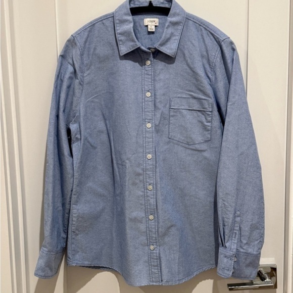 J. Crew Men's Blue Shirt Oxford L preppy academia H - Picture 1 of 6